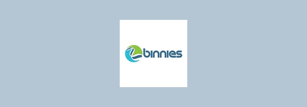 Binnies brand banner