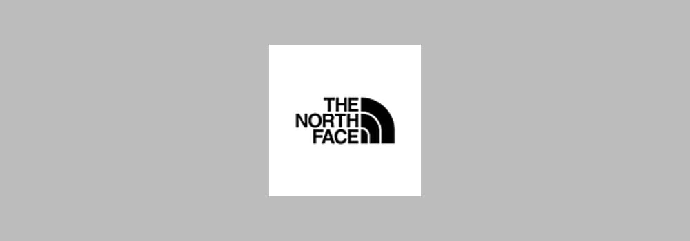 The North Face brand banner